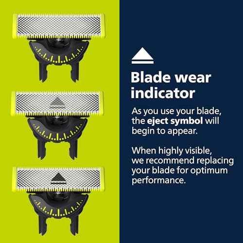 Philips Norelco OneBlade 360 Blades, Genuine Replacement Blades for OneBlade Electric Shaver and Trimmer, Durable Stainless Steel, Trim, Edge and Shave, 3 Pack, QP430/80