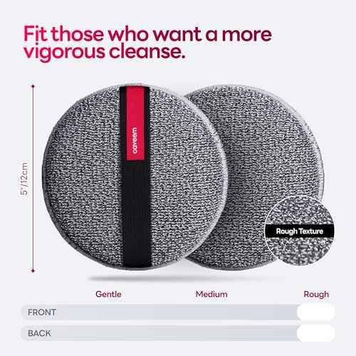 Exfoliating Body Scrubber, Extra Rough Shower Exfoliator Sponge, Body Exfoliating Sponges for Remove Dead Skin, Bath and Body Exfoliate Buffer, Round Sponge for Women (2 Pack)