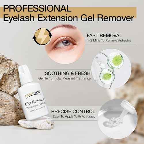 LASHVIEW Sensitive Lash Remover for Lash Extensions - Clear Eyelash Extension Remover Gel 15ml