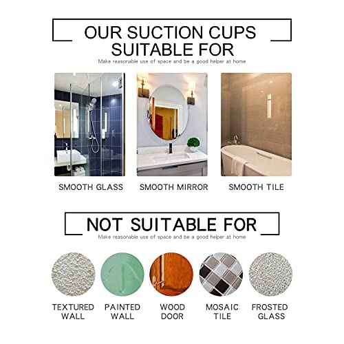 Ettori Shower Mirror Fogless for Shaving with Razor Holder, Powerful Lock Suction Fogless Mirror for Shower