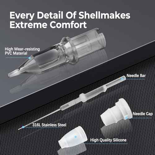 50PCS Assorted Tattoo Cartridges Needles,#12RL RS M1 Round Shader Mixed Size Tattoo Gun Cartridges Needles-5x(1RL 3RL 5RL 7RL 3RS 5RS 7RS 5M1 7M1 9M1) Disposable Tattoo Needles with Membrane