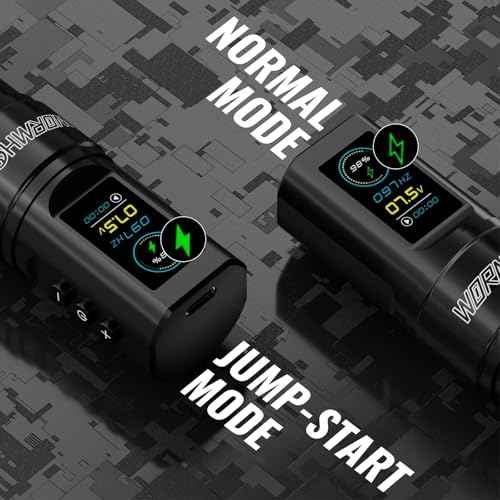 Wormhole Tattoo Gun Wireless Tattoo Kit ? 1800mAh Battery, Jumpstart Mode, Timer & Memory Function ? Complete Tattoo Machine Kit for Beginners & Professionals with Tattoo Ink, Needles & Supplies