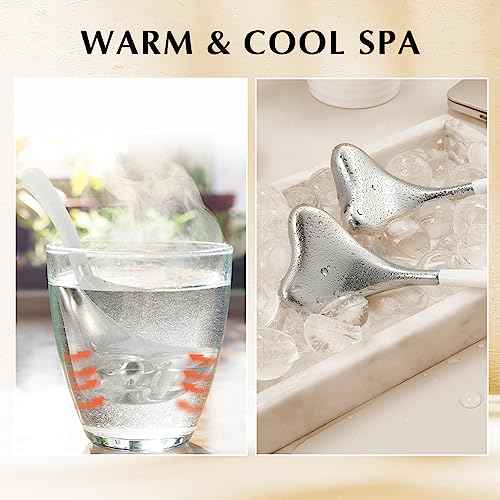 2-in-1 Gua Sha Cryo Sticks, Facial Skin Care Tools for Women Face and Eyes Massage, Unbreakable Stainless Steel Esthetician Supplies, Cooling Spa Ice Globes Roller with Carry Case