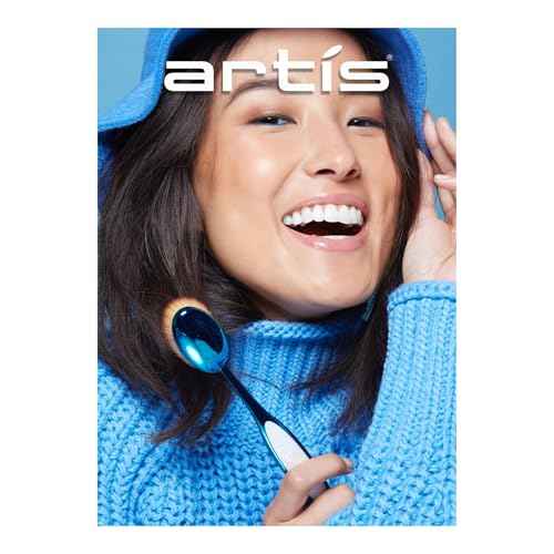 Artis Elite Oval 7 Makeup Brush for Foundation, Creams, Powders and Liquids Dense Pro Applicator for BB Cream, SPF and Contour Airbrush Finish Color Cobalt