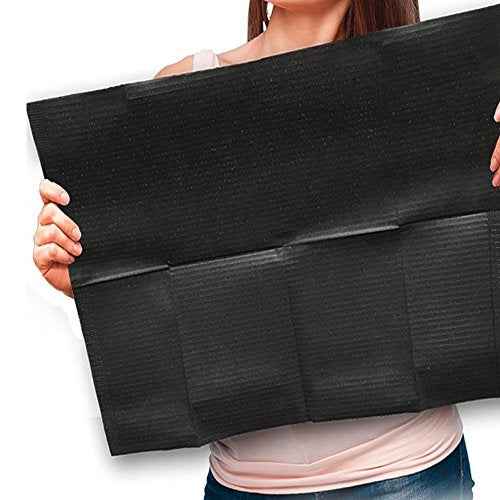 Disposable Dental Bibs Sheets Cloths, Tattoo Table Covers Clean Pad,Underpad Hygiene Personal Tattoo Bib Waterproof Tattoo TableCloth Tattoo Supply Sheet, 125pcs13" X 17" (Black) (125 Pcs)