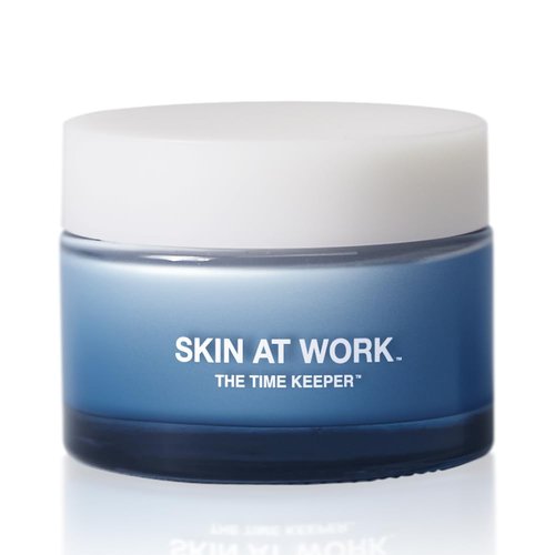 SKIN AT WORK Time Keeper 5-in-1 Peptide Firming Night Cream, 5% Tranexamic Acid, Ceramides for Face, Neck, Eyes, All-In-One Step Serum + Moisturizer