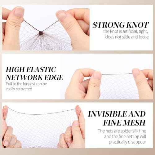 Teenitor Hair Bun Maker Kit - 4pcs Medium Donut Shapers, 10pcs Invisible Nets, 10pcs Bobby Pins, Crown Shaper Set