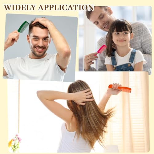 100 pcs Combs In Bulk Individually Wrapped, 4 color Pocket Hair Combs Set for Women, Men and Kids, Colorful Travel Comb Bulk for Airbnb Homeless Hotel Shelter Home Charity