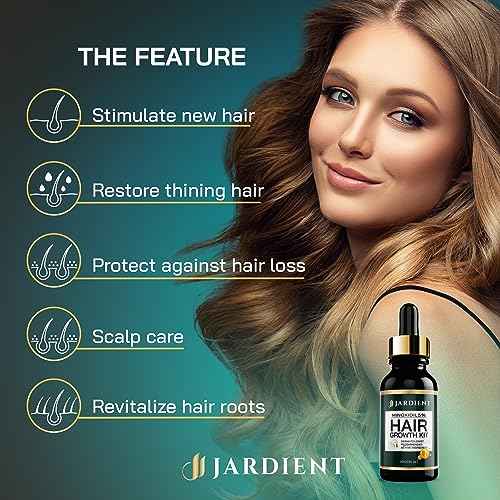 Minoxidil and Biotin Hair Growth Oil for Beards and Preventing Hair Thinning - 5% Minoxidil for Men and Women, 1 Fl Oz