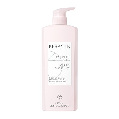 KERASILK Smoothing Shampoo |Intensively Nourishes | Tames Frizz & Smooths Strands | For Coarse, Frizzy, Unruly Hair | Improves Manageability for All Hair Types & Textures | 750ml
