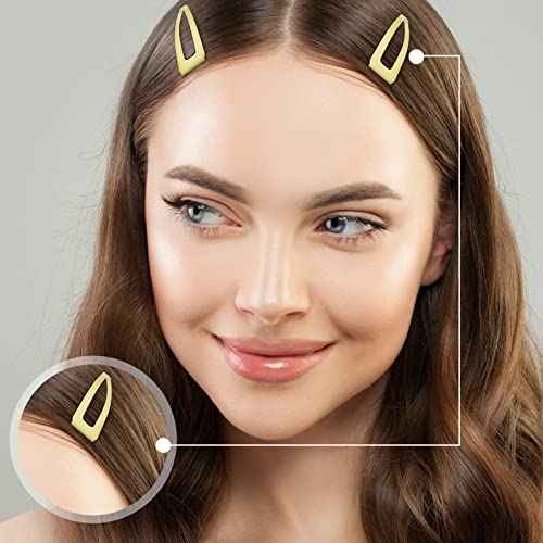 40 Pieces Snap Hair Clips Grip Hair Metal Barrettes for Women Snap Double Clip Pins Accessories for Women Making Salon(Candy Color)