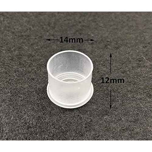 Tattoo Ink Caps, 300pcs Plastic Disposable Microblading Tattoo Pigment Self Standing Cups, Medium Size of 14x12mm