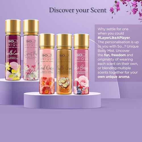 So...? Unique Body Mist - Coral Daisy for Women - 5.1 oz Body Mist - Pack of 3