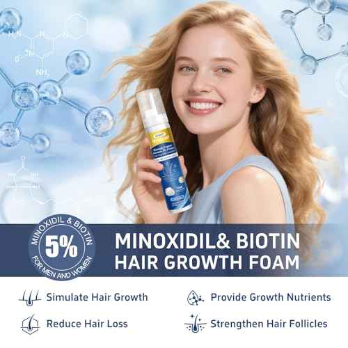 4 Packs Minoxidil Foam, 5% Minoxidil for Men and Women, Infused with Biotin, Hair Growth Treatment, Supports Thicker and Fuller Hair & Beard, Upgraded version (Minoxidil Foam 8.44Oz, 4-Month Supply)