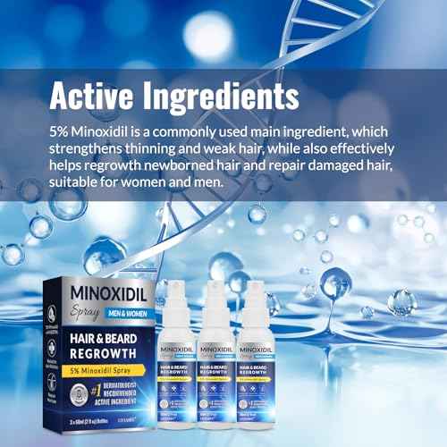 5% Minoxidil Spray 3PCS, Minoxidil for Men Hair and Beard, Minoxidil for Women Hair Growth, Minoxidil for Men Hair Growth.
