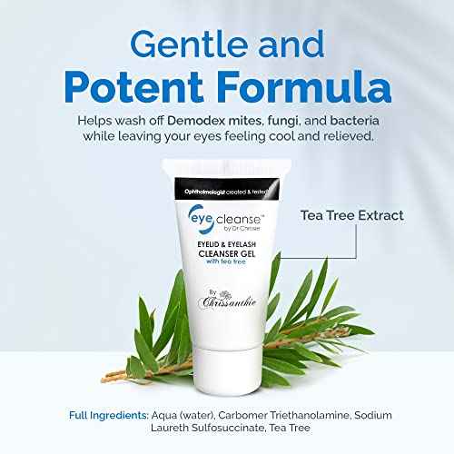 All-in-One Lash Extension and Eyelid Cleanser Gel, Makeup Remover with Tea Tree Oil, Eyelash Care Must-Have, 30 ml - EyeCleanse