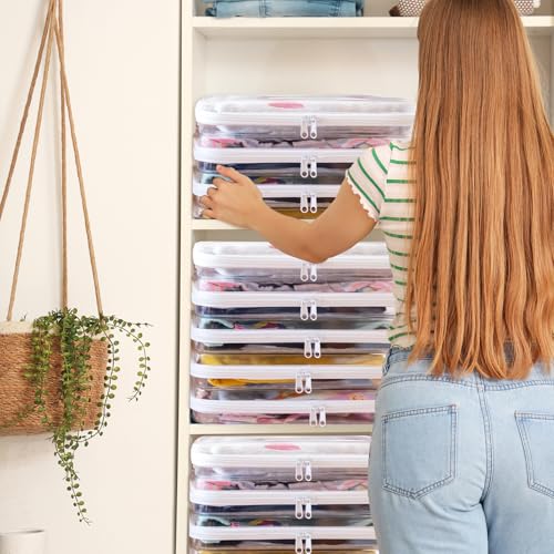 12 Pack Clear Hard Zipper Cases Transparent Hard Plastic Zipper Pouches Durable PVC Makeup Bags Cosmetic Snack Storage Organizer, Travel & Home Essentials