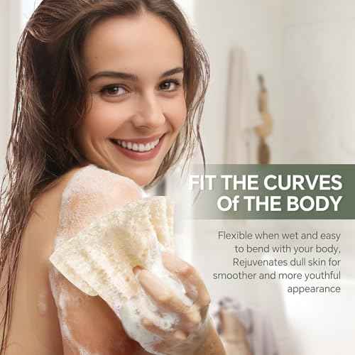 3PCS Egyptian Natural Loofah Exfoliating Body Scrubber, Natural Real Egyptian Loofah Sponge Bath & Shower Scrub exfoliating loofah for Women and Men, Luffa Sponges for Face, Back & Body