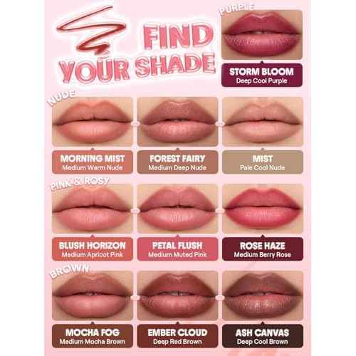 SHEGLAM Cloudline Blur Lip Liner Long Lasting,Vegan & Cruelty-Free Lip Stain-Forest Fairy