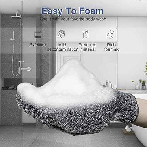 Yiclick 12Pcs Heavy Exfoliating Gloves, Body Scrub Glove For Shower Bath, Body Scrub Exfoliator, Exfoliating Body Scrubber for Bath Shower Exfoliation, Exfoliate Sponge Loofah Washcloth Mitt Men Women
