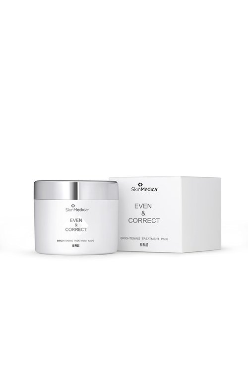SkinMedica Even & Correct Brightening Treatment Pads For Face Exfoliating, 10% Glycolic Acid Pads That Are Retinol-Free, Alcohol-Free and Hydroquinone-Free, 60 Ct