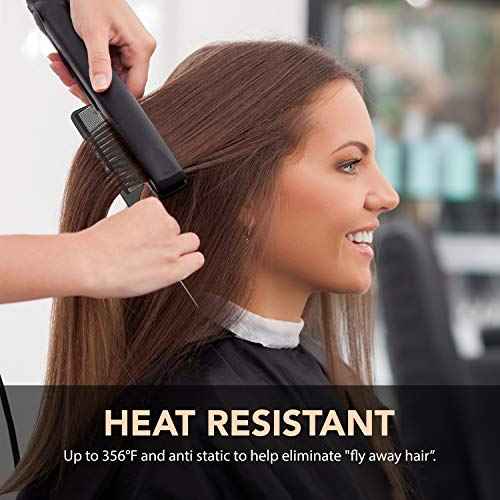 Professional 8.8 Inch Tail Comb (2 Pack) - Black Carbon Fiber And Stainless Steel Tail Comb - Anti Static And Heat Resistant - Lightweight For All Hair Types By Bardeau Essentials