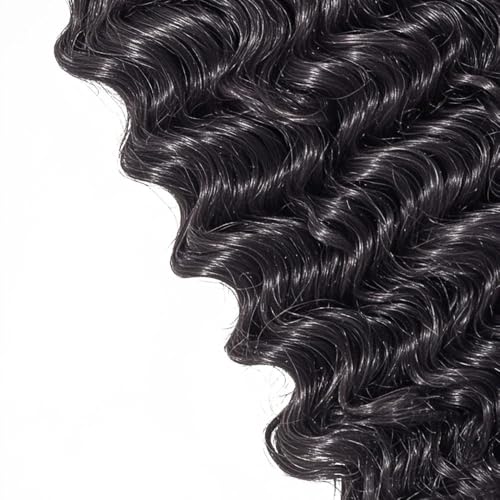Human Hair Bundles Deep Color #1B Natural Black 3 Bundles 26 28 30 Inch Wet and Wavy Unprocessed Native Virgin Raw Trippy Hair Extensions Quick Weave Double Weft for Black Woman