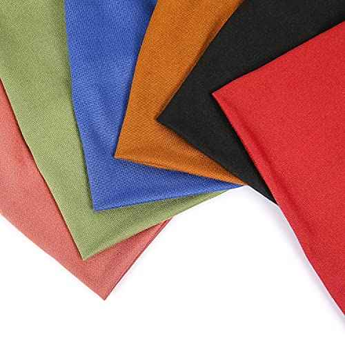 GiLi 6 Pack Wide Headbands for Women Non Slip Soft Elastic Hair Bands Yoga Running Sports Workout Gym Head Wraps, Knotted Cotton Cloth African Turbans Bandana (with 6 Pcs Hair Ties)