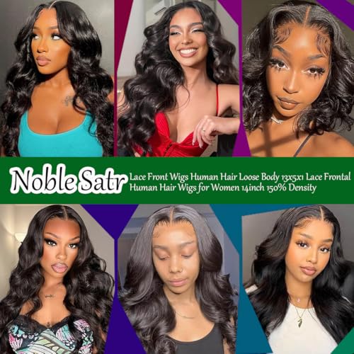 Lace Front Wigs Human Hair Loose Body 13x5x1 Lace Frontal Wigs for Women 20inch 150% Density Glueless Brazilian Body Wave Real Human Hair Wig with Baby Hair Pre Plucked