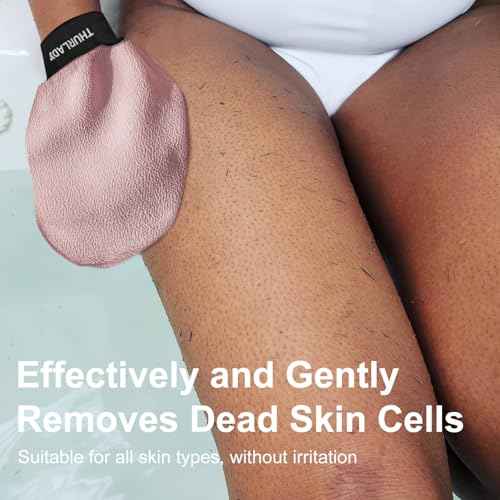 Korean Exfoliating Mitt, Exfoliating Gloves, Exfoliating Body Scrubber, Viscose Fiber Body Scrub Gloves, Dead Skin Remover for Smoother Skin, Self-Tan Prep and Removal, 3 Pack