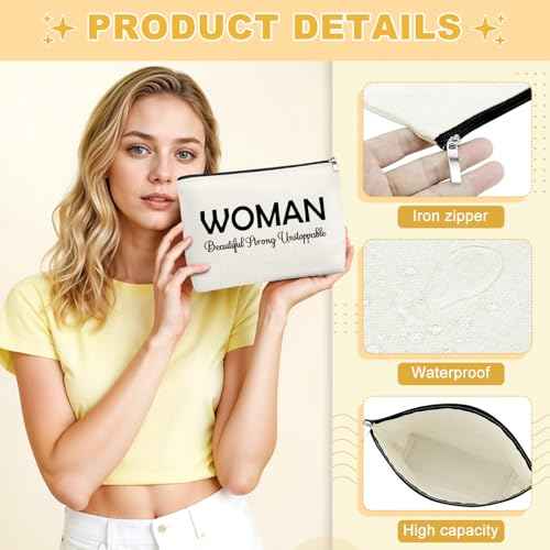 Women Empowerment Gift Makeup Bag Inspirational Gifts for Women Feminist Gift Cosmetic Bag Mental Health Gifts for Female Sister Friend Motivational Christmas Birthday Present Travel Pouch