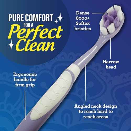 GuruNanda Butter On Gums Toothbrush, ADA Accepted, With 8000+ Ultra Soft Softex Bristles for Sensitive & Receding Gums, Perfect for Whiter Teeth, 6 Ct