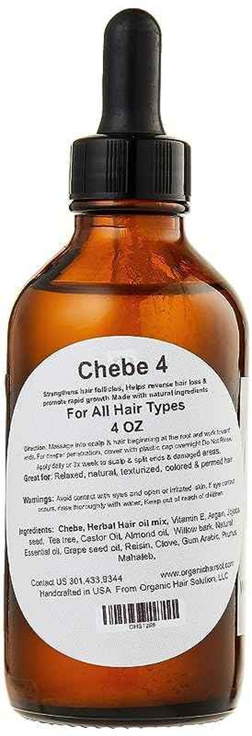 Organic Hair Solution-CHEBE Hair Growth Set - Shampoo- Conditioner-Oil & Hair Mask Leave in Cream- Castor Oil- Mango Butter-Tea Tree-Willow Bark-Rice milk-For Stronger, Thicker Longer Hair-Healthier