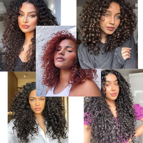 Ocean Wave Crochet Hair 14 Inch 8 packs Deep Wave Crochet Hair Synthetic Curly Crochet Braiding Hair for Black Women (14 Inch, 8 packs, P4/30)