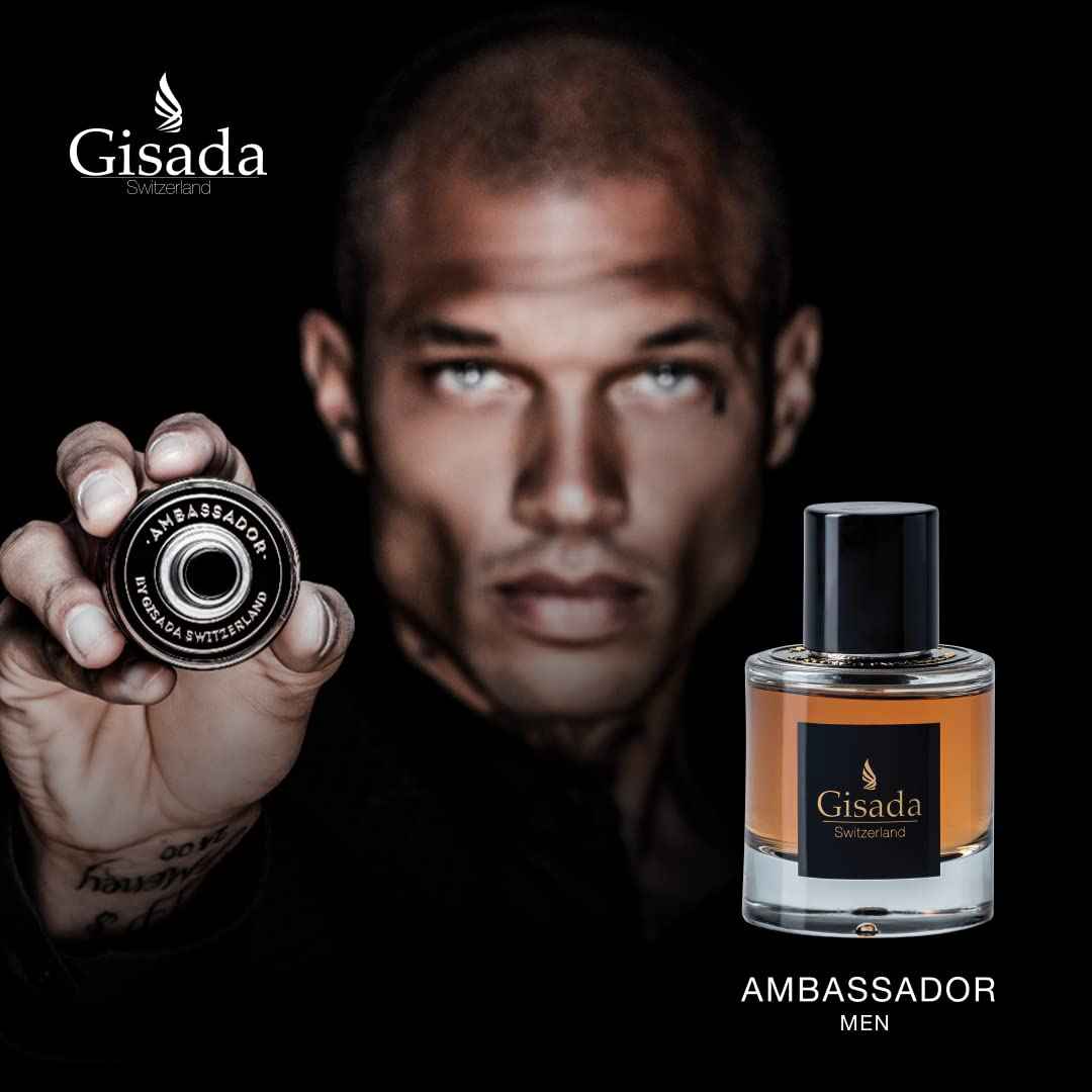 Gisada - Ambassador Men | 1.7oz (50ml) | Eau de Parfum | Men's Perfume | Spicy, Vibrant, Fresh, and Powerful Fragrance | Long-Lasting Scent with Citrus, Floral, Spicy, Warm, and Woody Notes