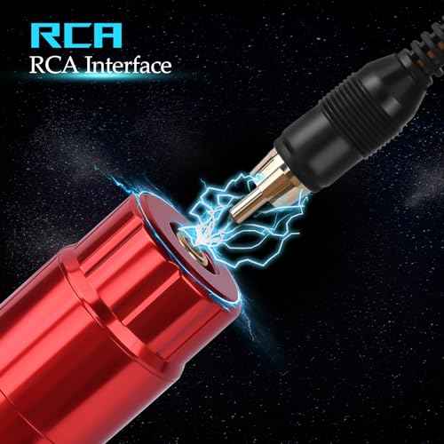 ATOMUS Tattoo RCA Connector Clip Cords Silicone Wire Cord for Motor Machine Power Supply Orange