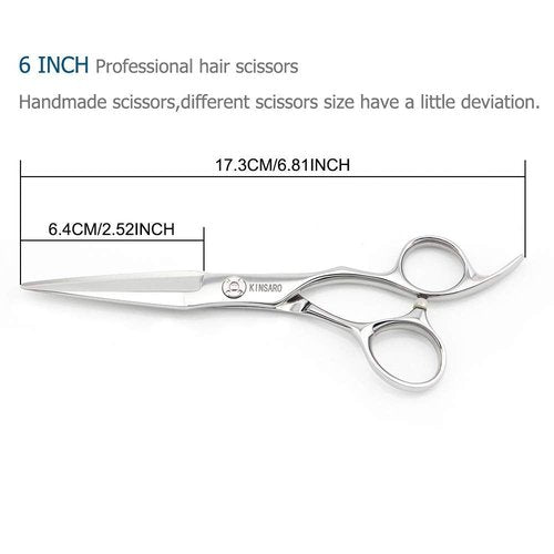 6 INCH Hair Cutting Scissors and 5.75 INCH Hair Thinning Scissors Barber Scissors Hairdressing Scissors Kinsaro