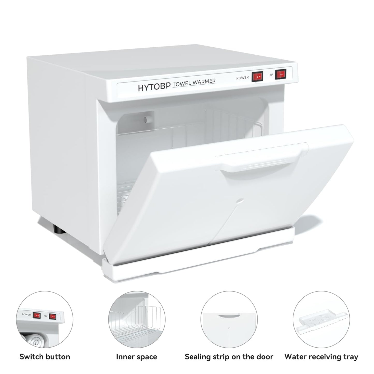 HYTOBP Hot Towel Warmer, 8.5L Towel Warmers Spa, Small Towel Warmer Professional Mini Towel Warmer Cabinet for Facial, Towel Warmer Esthetician Towel Heater for Beauty&Salon(8.5L-White)