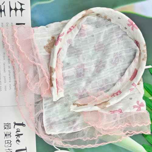 3 Pack Floral Lace Headband for Women, Non-Slip Hair Soft Head Coverings Boho Triangle Bandana Turban for Hair Styling