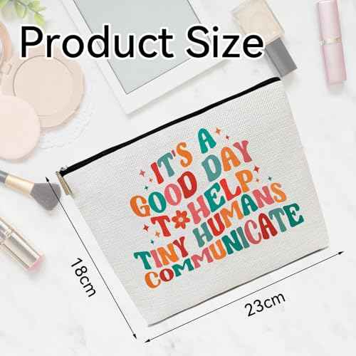 Speech Therapy Gifts Cosmetic Bag,Funny Makeup Bag,Small Purse with Zipper, SLP Retirement Gift for Women, Language Teacher, Speech Language Therapist,Coworkers