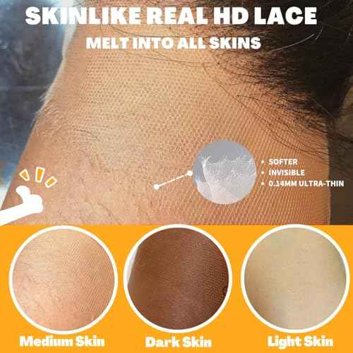 BEEOS Body Wave 2x6 SKINLIKE Real HD Lace Closure, 0.10mm Ultra-thin Invisible Lace Pre-Plucked Bleached Knots Natural Black Human Hair 18 Inch