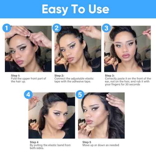 TANGDIAABBCC Face Lifting Tape, 90PCS Face Lift Tape Invisible for Double Chin, V-line Face Lifting & Tightening, Ultra-thin & High Elasticity Face Tape Hiding Facial Wrinkles