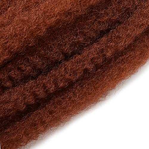 24 Inch Marley Hair Marley Twist Braiding Hair for Faux Locs for Butterfly Locs Long Afro Kinky Cuban Twist Crochet hair for Black Woman Copper Red Colour (#350, 3Packs-24 Inch)