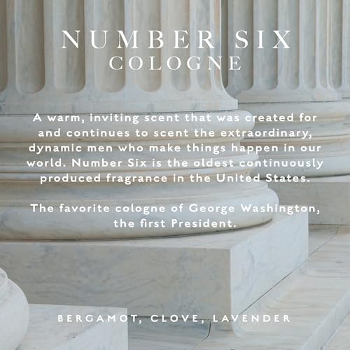 Caswell-Massey Number Six Gold Cap Cologne, Men¡¯s Cologne with Sophisticated Top Notes of Bergamot, Rosemary & White Narcissus with a Premium Lavender Base, 3 Fl Oz