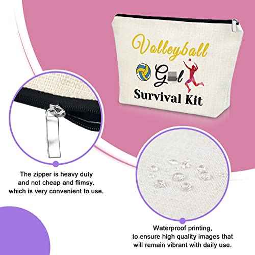 Sazuwu Volleyball Girls Gifts Makeup Bag Volleyball Lovers Gift Ideas Inspirational Volleyball Gifts for Players Cosmetic Bag Team Appreciation Gifts Volleyball Birthday Christmas Graduation Gift