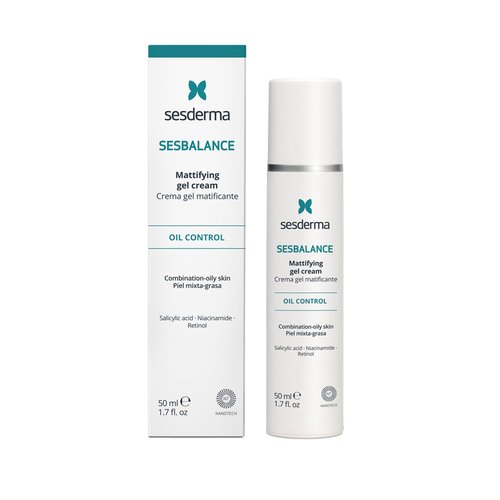 Sesderma SESBALANCE Gel Cream | Lightweight Hydrating Gel for Oily & Combination Skin 1.7 fl. Oz