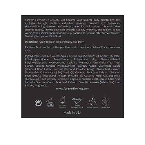 Forever Flawless HYDRA-AM Anti-Wrinkle Daily Moisturizer Cream. White Diamond Daily Moisturizer for Maximum Hydration and Flawless Look!