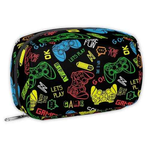 Kids Toiletry Bag for Boys, Cute Small Video Games Wash Bag for Little Young Boys Waterproof Cosmetic Weekender Bag Toddler Traveling Toiletries