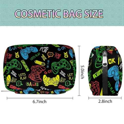 Kids Toiletry Bag for Boys, Cute Small Video Games Wash Bag for Little Young Boys Waterproof Cosmetic Weekender Bag Toddler Traveling Toiletries