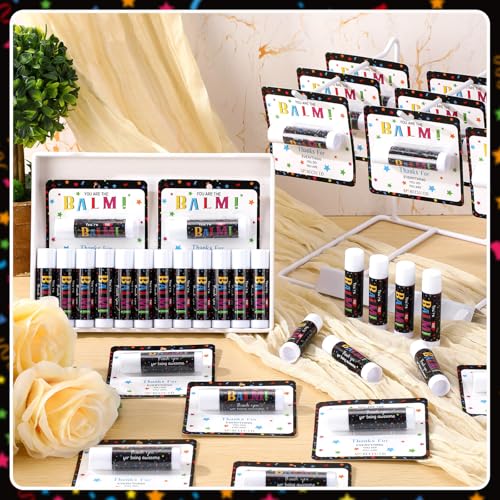 5 Pack Employee Appreciation Gifts Bulk Lip Balms Teacher Staff Team Thank You Gifts You're the Balm Fall Thanksgiving Christmas Appreciation Party Favors for Coworkers Women Men Volunteer